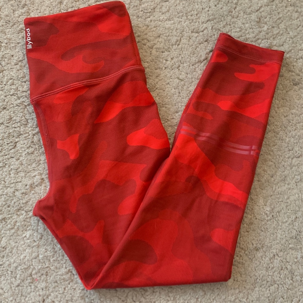 Lilybod 7/8 Bianca red camo tights